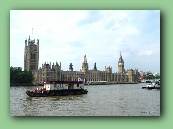 Vista do rio Tâmisa e do Parlamento