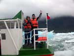Os amigos australianos Sheron&Don pr&oacute;ximo ao Glacial San Rafael